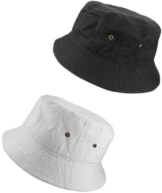 Bucket Hat 100% Cotton Packable Summer Travel Cap. Gray-S/M