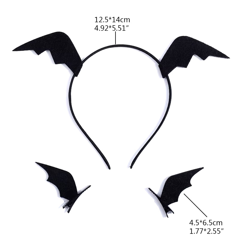 Hair Clips for Girl Halloween Hair Clips Lolita Bat Devil Wings Shape Barrettes Hair Barrettes for Toddler Girls